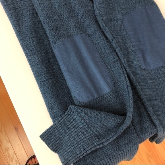 John Varvatos Teal V-Neck Sweater Elbow Patches WORN ON CW'S LEGACIES - Picture 10 of 11